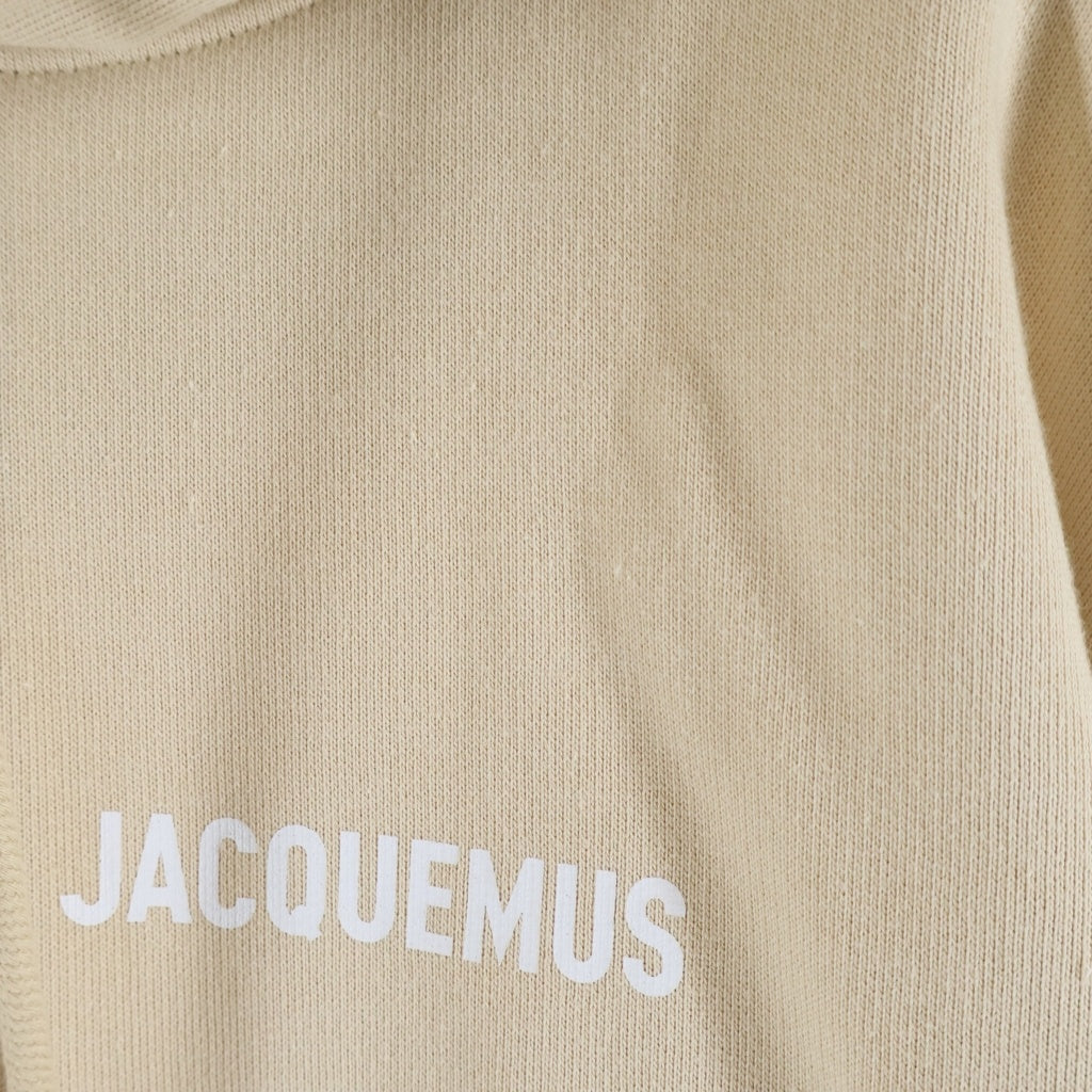 JACQUEMUS(ジャックムス) ロゴプリント スウェットプルオーバーフーディ パーカー ベージュ 226JS210ー2120ー130 レディース