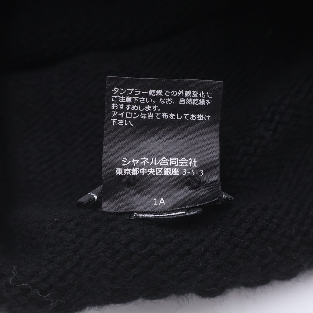 CHANEL(シャネル) ココマーク カシミアビーニー ニット帽子 ブラック/ホワイト レディース AA9203