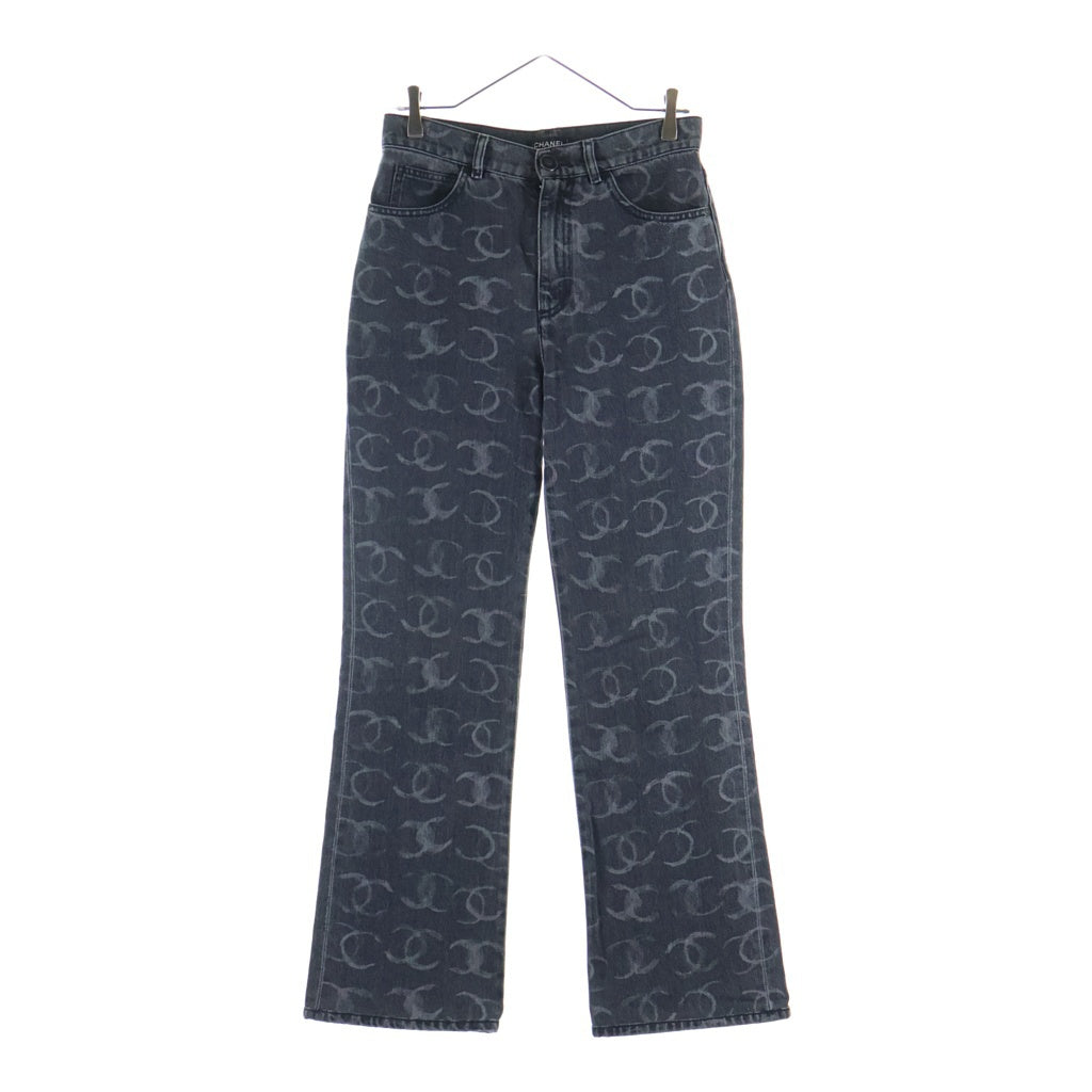 CHANEL(シャネル) 23SS ココマークスパンコールデザインデニムパンツ ブラック P75555V67155 レディース
