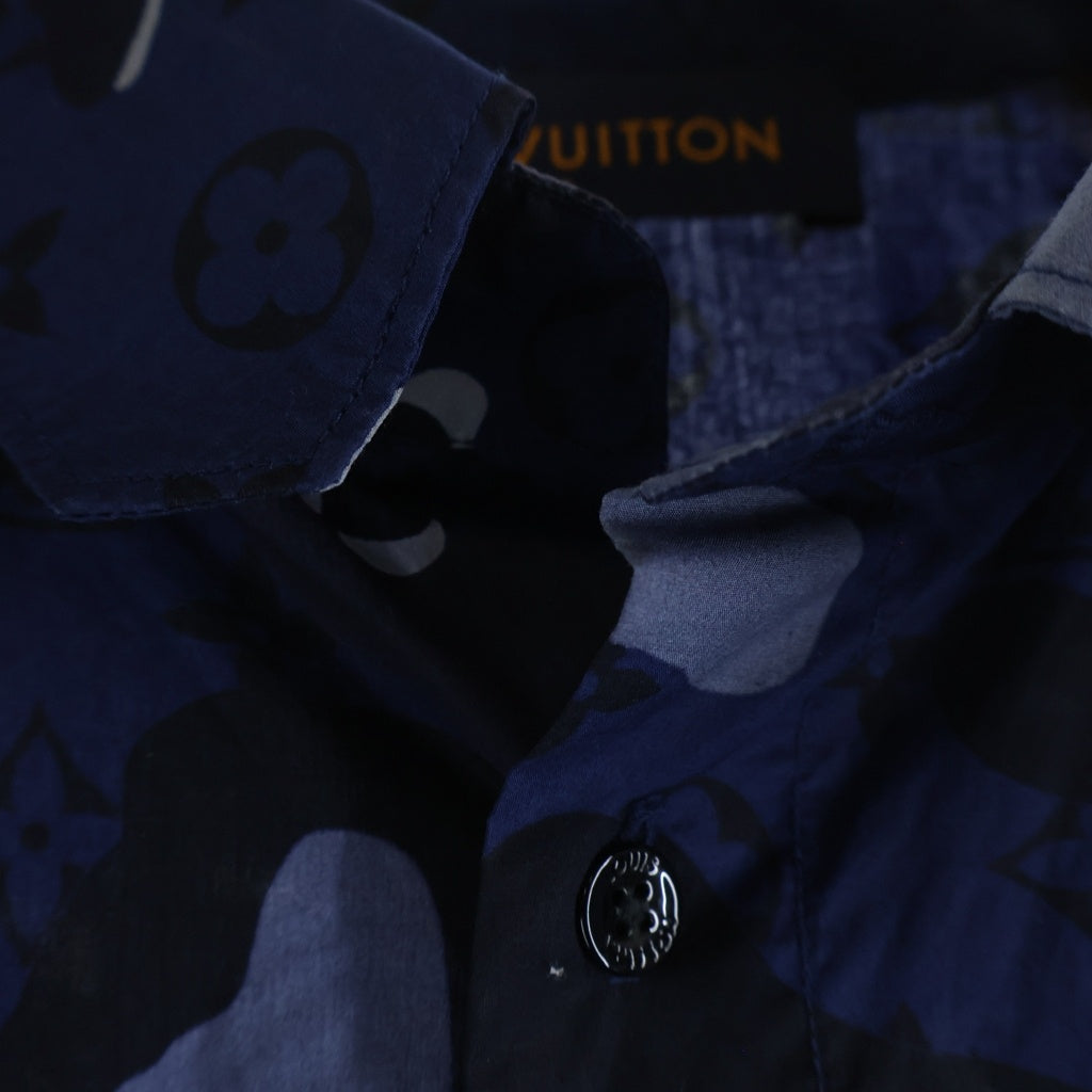 LOUIS VUITTON(ルイヴィトン) 20SS カモDNAオセアンモノグラム長袖シャツ ブルー RM201M TKJ HIS07W