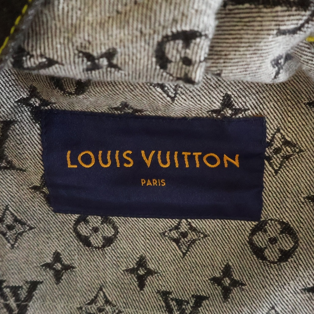 LOUIS VUITTON(ルイヴィトン) 22SS ×NIGO MONOGRAM CRAZY DENIM JACKET ニゴ モノグラム クレイジー ワークウエアデニムジャケット ブラック RM221M UZD HMA20E
