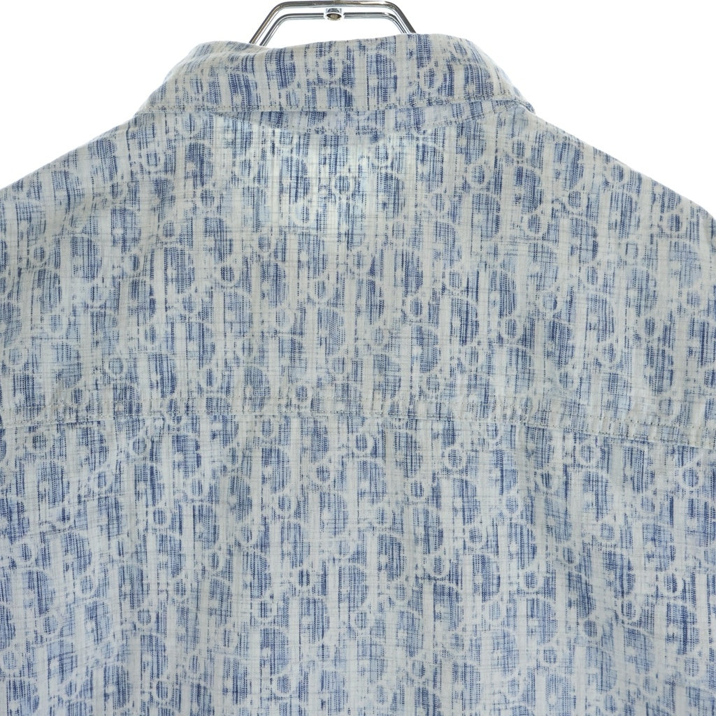 DIOR(ディオール) 20AW オブリーク総柄デニム 長袖シャツ インディゴ 013D585BY989