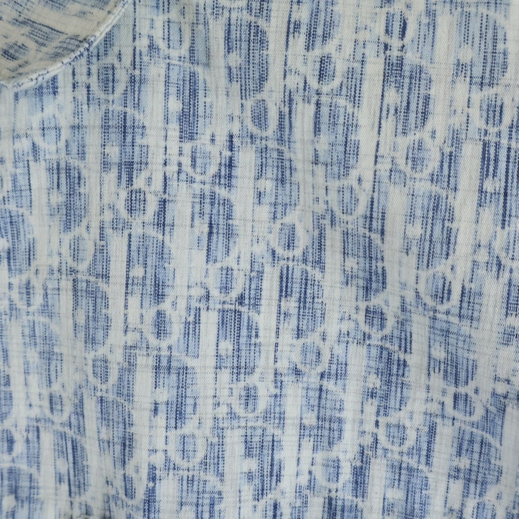 DIOR(ディオール) 20AW オブリーク総柄デニム 長袖シャツ インディゴ 013D585BY989