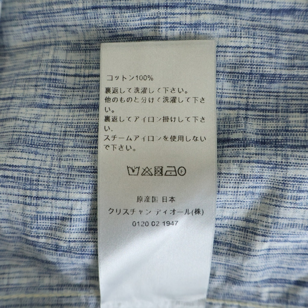 DIOR(ディオール) 20AW オブリーク総柄デニム 長袖シャツ インディゴ 013D585BY989