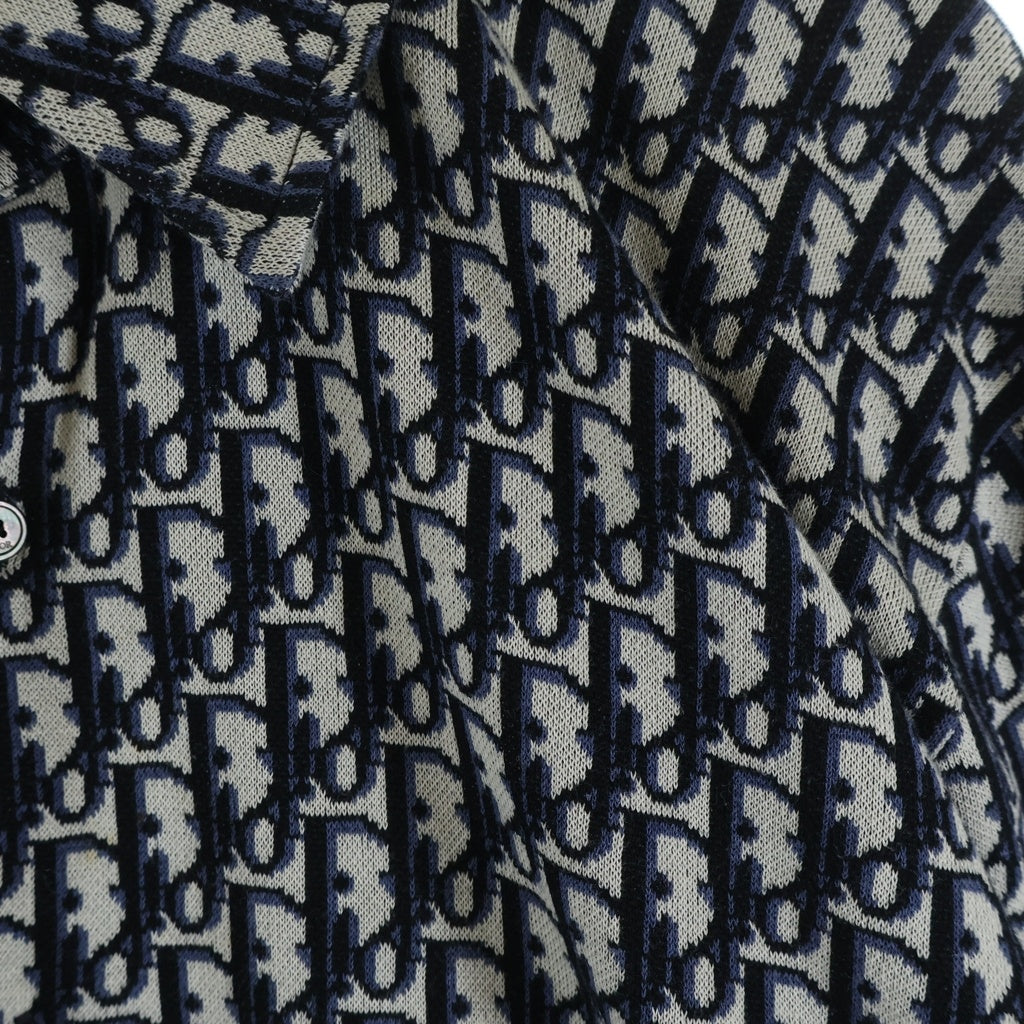 DIOR(ディオール) 20SS Oblique Overshirt 総柄オブリークロゴ 長袖コットンシャツ グレー/ネイビー 023M550AT099