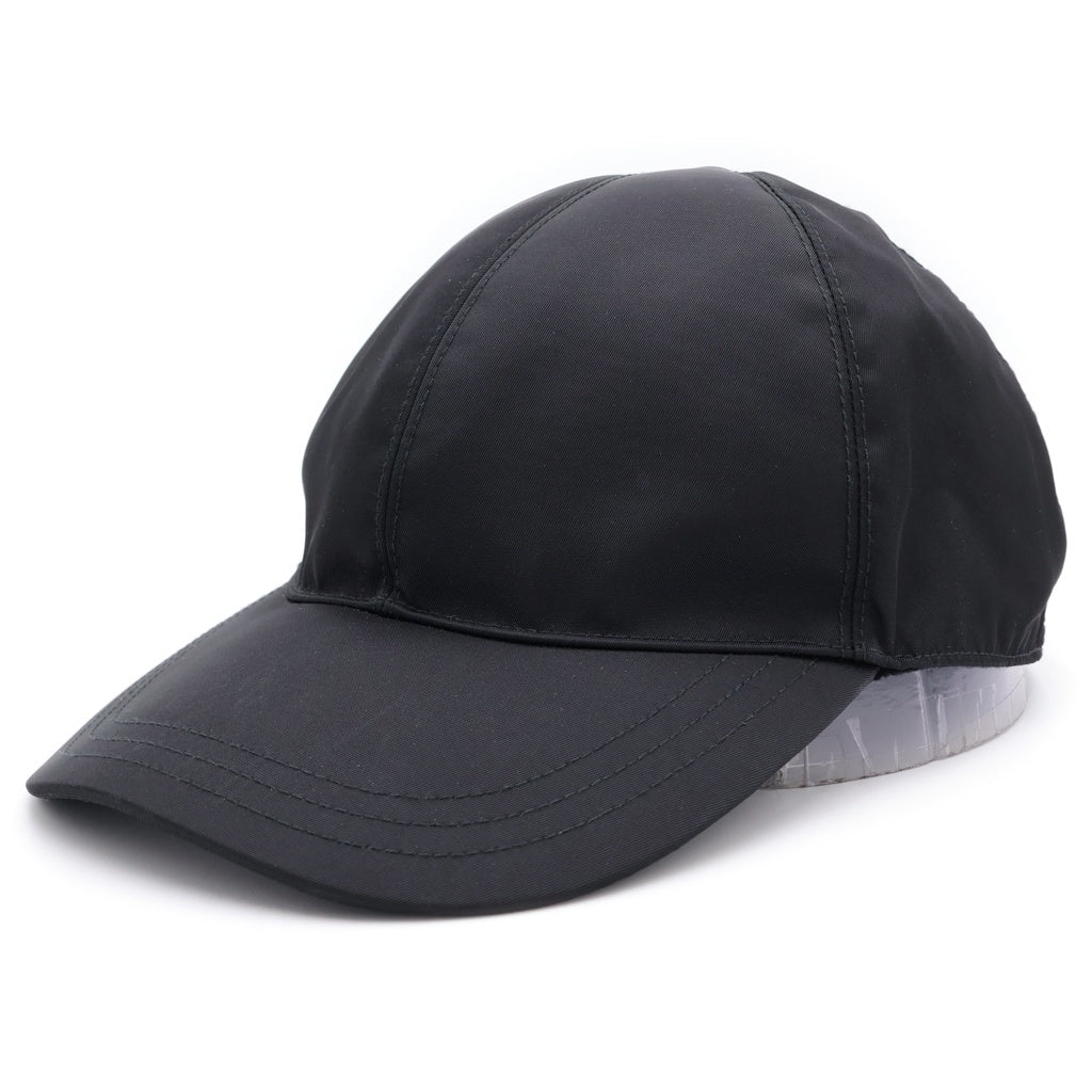 PRADA(プラダ) Re Nylon BASEBALL CAP リナイロン トライアングルロゴプレート ベースボールキャップ 帽子 ブラック 1HC274