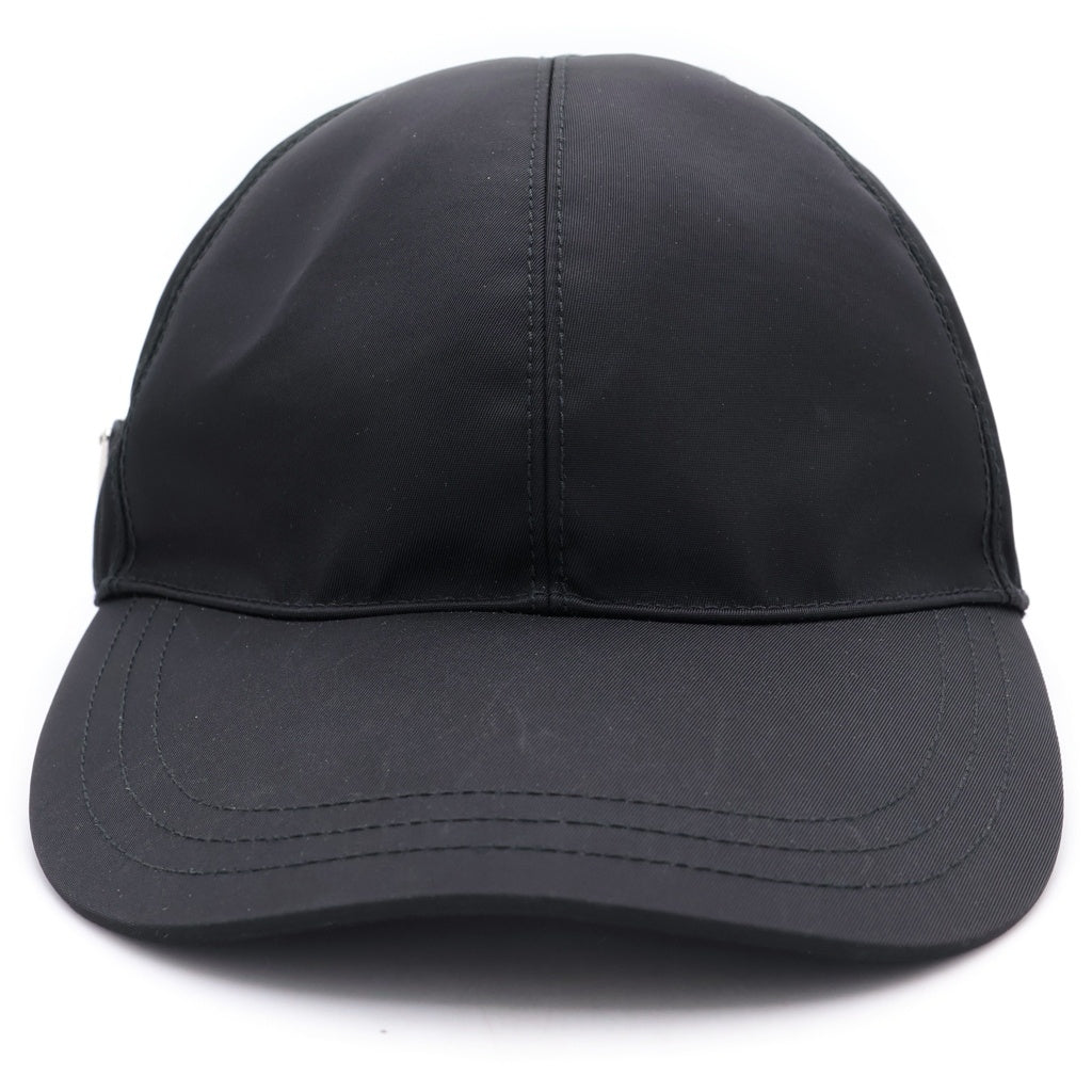 PRADA(プラダ) Re Nylon BASEBALL CAP リナイロン トライアングルロゴプレート ベースボールキャップ 帽子 ブラック 1HC274
