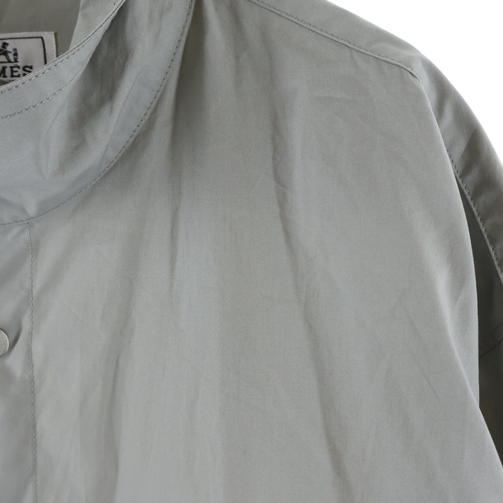 HERMES(エルメス) BOXY FIT OVERLAP POCKET COTTON SHIRT ボクシーフィット コットン長袖シャツ グレー H466100H2