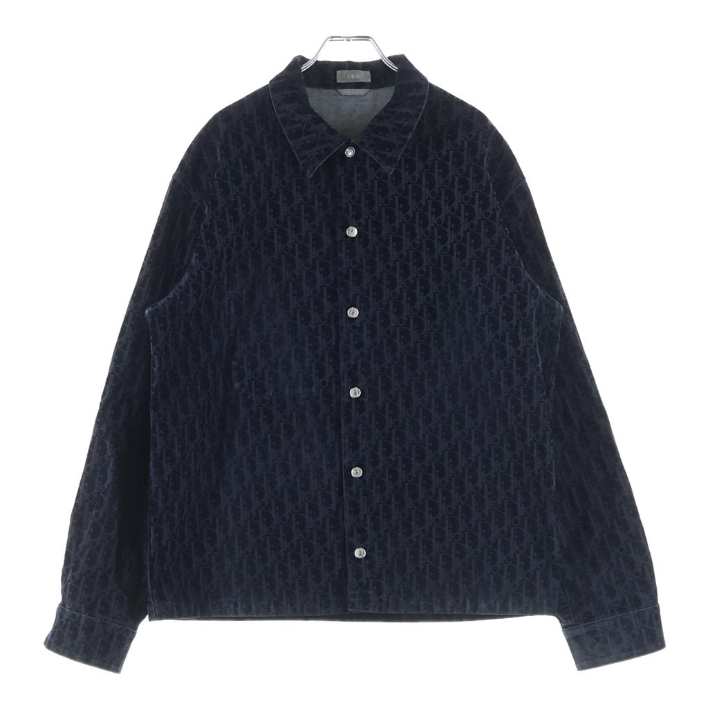 DIOR(ディオール) オブリーク ベロアシャツジャケット ネイビー 033D490M321X