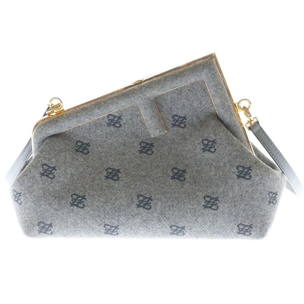 FENDI(フェンディ) ファースト スモール フランネル 2way クラッチ ショルダーバッグ グレー 8BP127 レディース