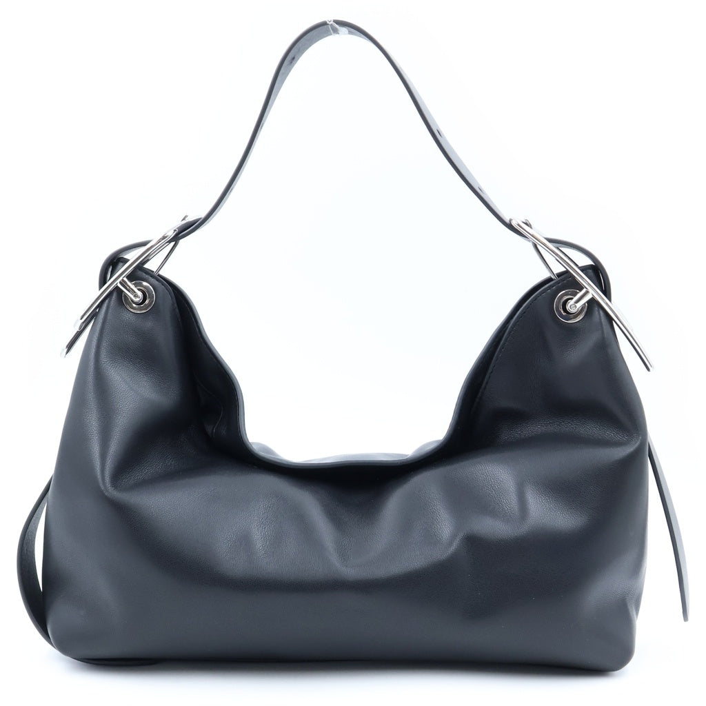 DIESEL(ディーゼル) D-LINE HOBO ホーボー カウレザー 2WAY ハンドショルダーバッグ ブラック X10729P9074 レディース