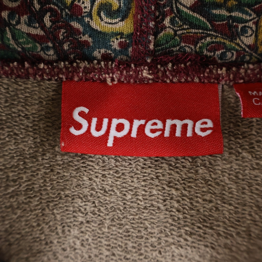 SUPREME(シュプリーム) 11AW Paisley Pullover スモールロゴ ペイズリー プルオーバー スウェット パーカー フーディー マルチ