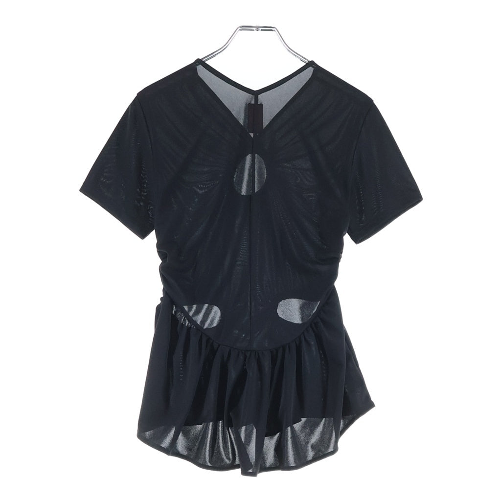 NO BRAND(ノーブランド) FETICO フェティコ ×STUDIOUS サークルカット半袖Tシャツ ブラウス ブラック レディース FTC252-0421