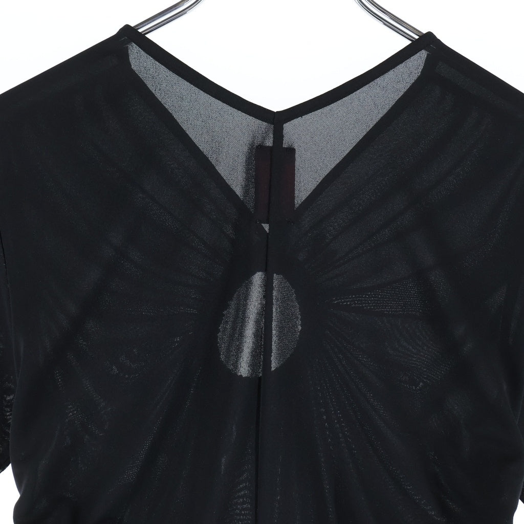 NO BRAND(ノーブランド) FETICO フェティコ ×STUDIOUS サークルカット半袖Tシャツ ブラウス ブラック レディース FTC252-0421