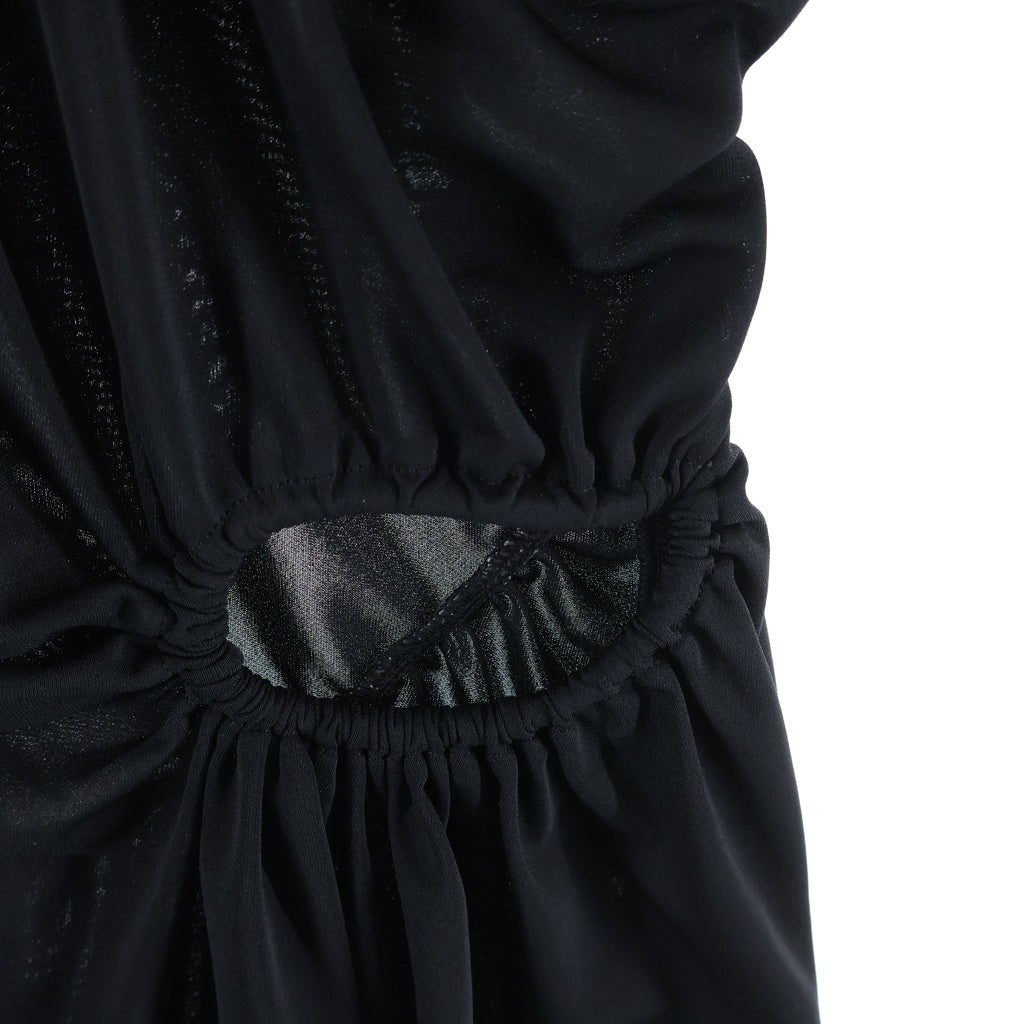 NO BRAND(ノーブランド) FETICO フェティコ ×STUDIOUS サークルカット半袖Tシャツ ブラウス ブラック レディース FTC252-0421