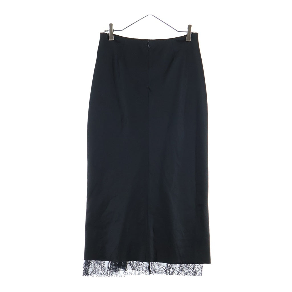 NO BRAND(ノーブランド) KANAKOSAKAI カナコサカイ SATIN MIDI SKIRT サテンミディスカート ブラック KS2402071 レディース