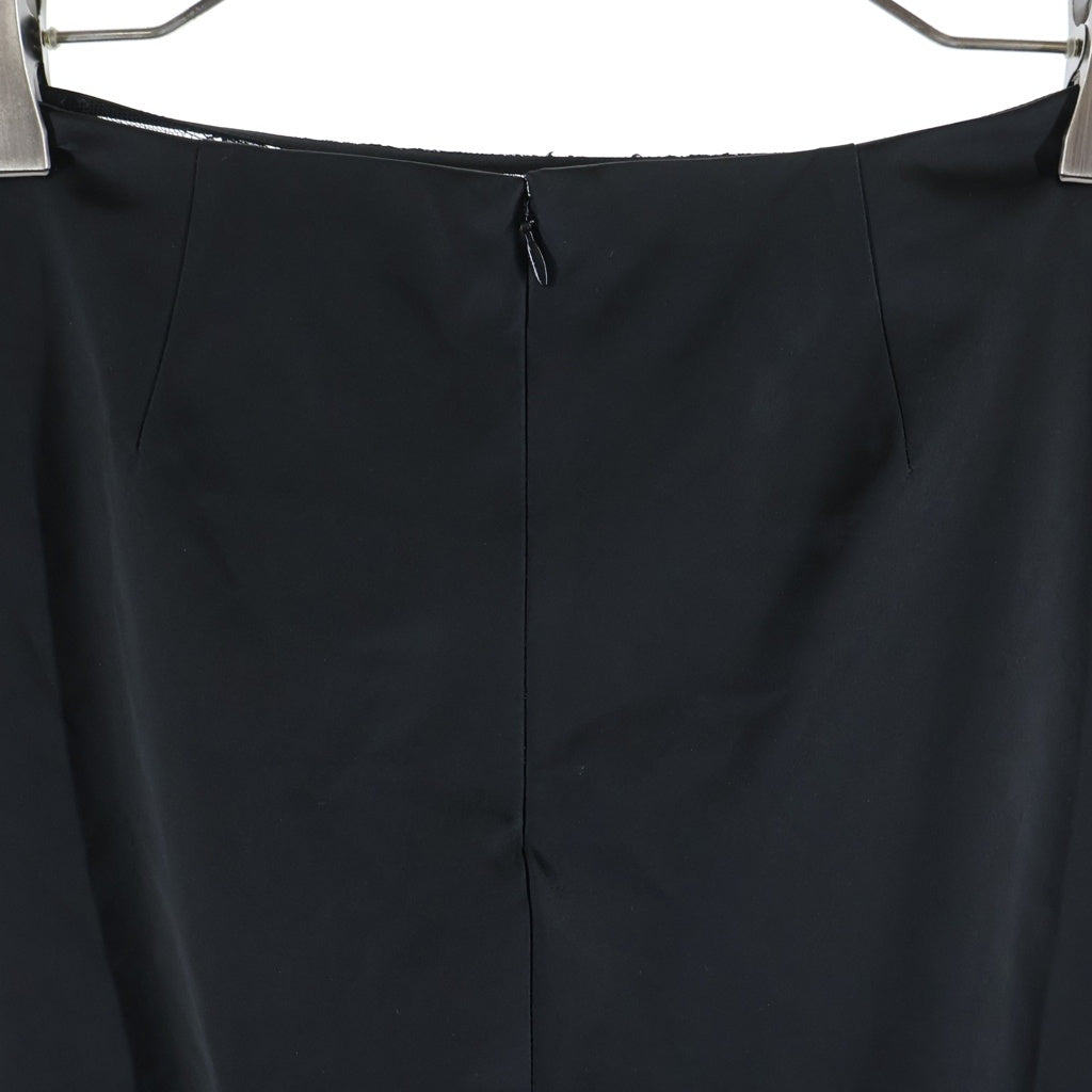 NO BRAND(ノーブランド) KANAKOSAKAI カナコサカイ SATIN MIDI SKIRT サテンミディスカート ブラック KS2402071 レディース