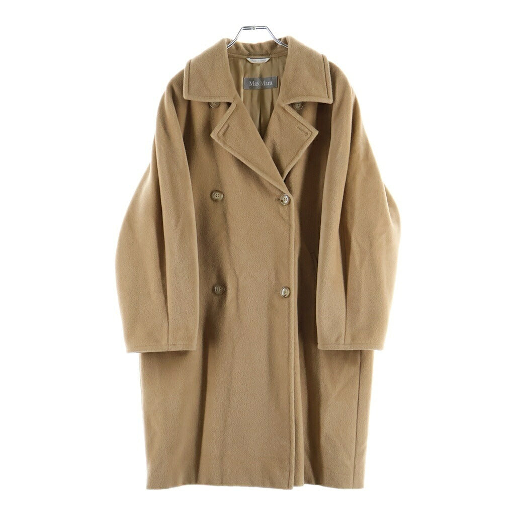 Max Mara(マックスマーラ) ダブルブレスト ロングコート レディース 銀タグ キャメル