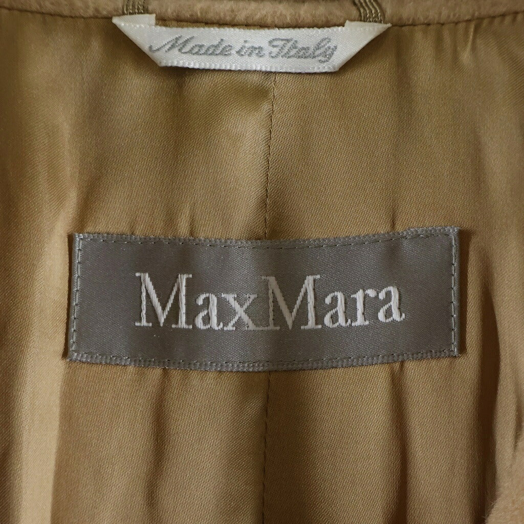 Max Mara(マックスマーラ) ダブルブレスト ロングコート レディース 銀タグ キャメル