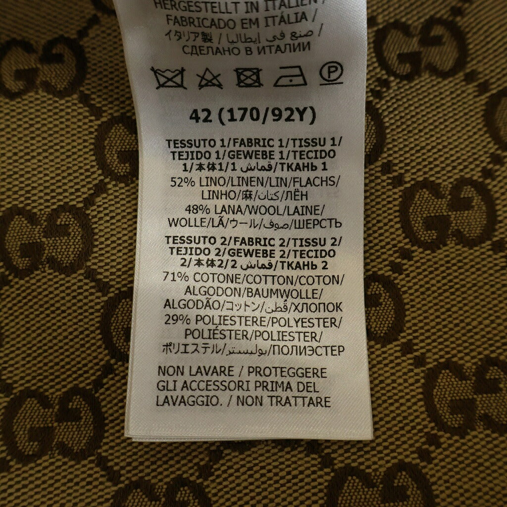 GUCCI(グッチ) GGモノグラムリバーシブルステンカラーコート ロングコート ベージュ/ブラウン 691913 ZAI4G