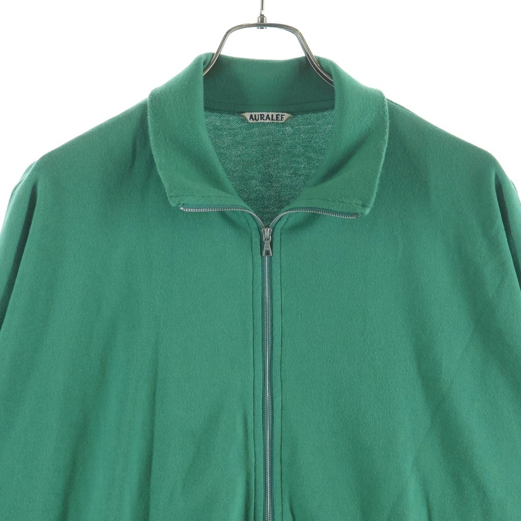 AURALEE(オーラリー) 25AW SUPER HIGH GAUGE SWEAT ZIP BLOUSON スーパーハイゲージ スウェット ジップアップブルゾン A25AB01CU グリーン
