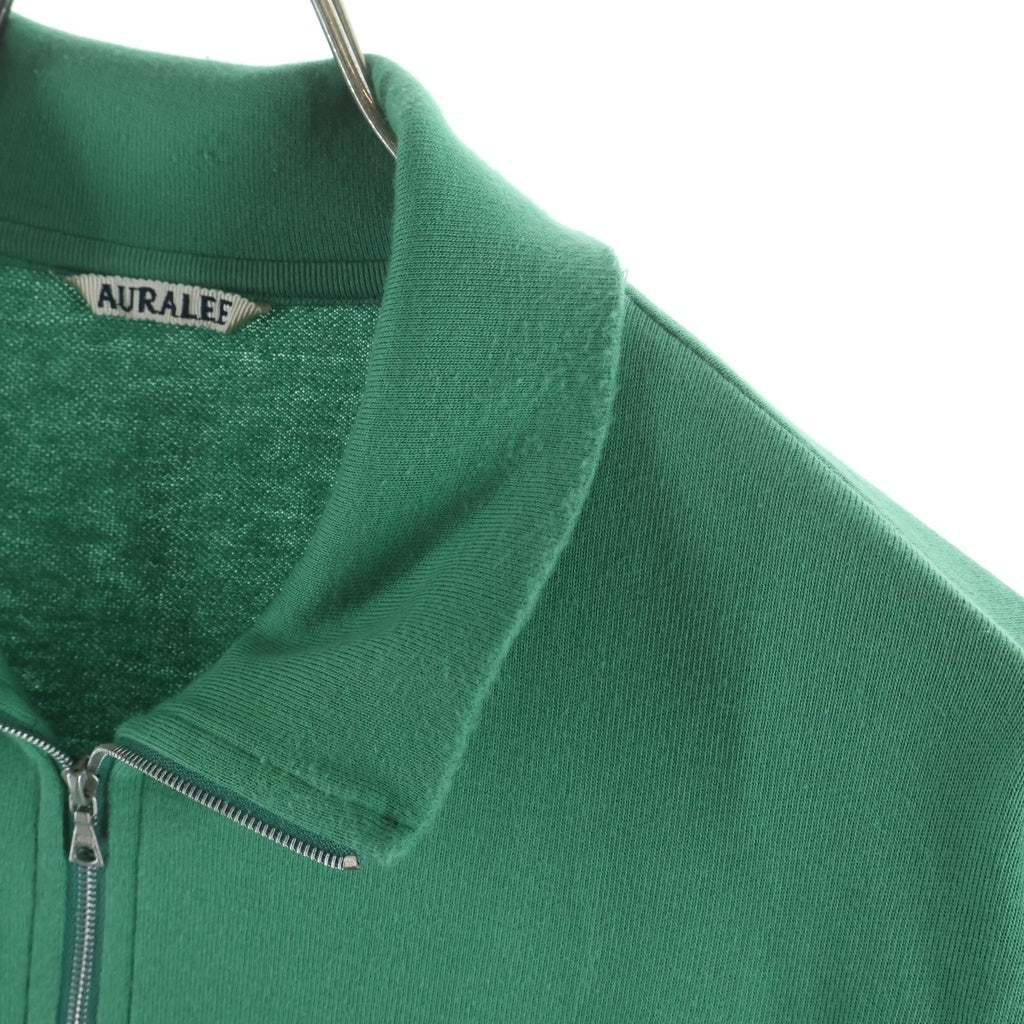AURALEE(オーラリー) 25AW SUPER HIGH GAUGE SWEAT ZIP BLOUSON スーパーハイゲージ スウェット ジップアップブルゾン A25AB01CU グリーン
