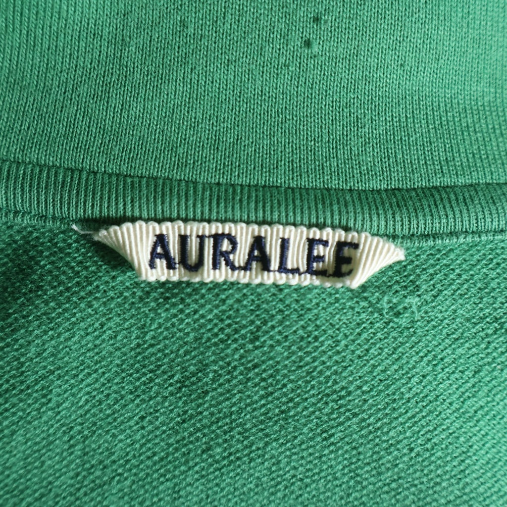 AURALEE(オーラリー) 25AW SUPER HIGH GAUGE SWEAT ZIP BLOUSON スーパーハイゲージ スウェット ジップアップブルゾン A25AB01CU グリーン