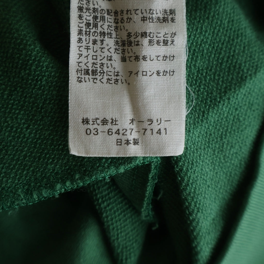 AURALEE(オーラリー) 25AW SUPER HIGH GAUGE SWEAT ZIP BLOUSON スーパーハイゲージ スウェット ジップアップブルゾン A25AB01CU グリーン