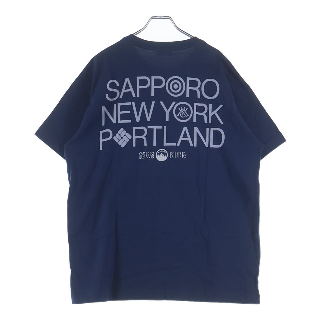 KITH(キス) ×South2 West8 ×Columbia トリプルコラボ ポケットTシャツ ネイビー KT2F1-TTS152MK7