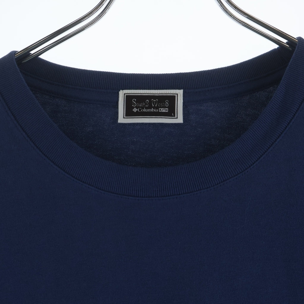 KITH(キス) ×South2 West8 ×Columbia トリプルコラボ ポケットTシャツ ネイビー KT2F1-TTS152MK7