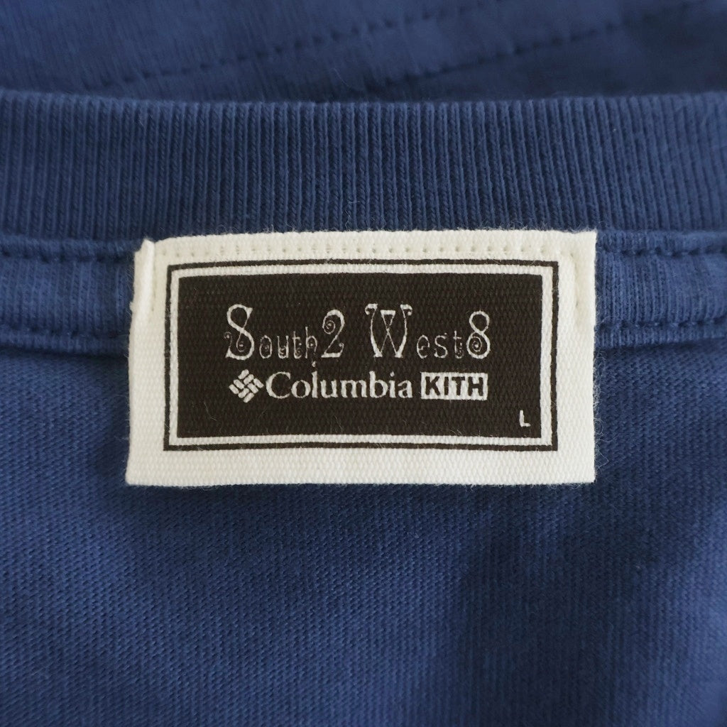 KITH(キス) ×South2 West8 ×Columbia トリプルコラボ ポケットTシャツ ネイビー KT2F1-TTS152MK7