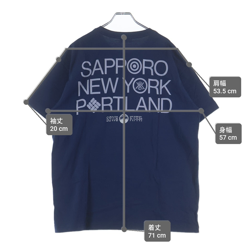 KITH(キス) ×South2 West8 ×Columbia トリプルコラボ ポケットTシャツ ネイビー KT2F1-TTS152MK7