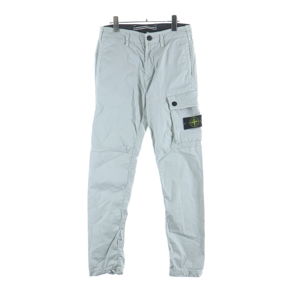 STONE ISLAND(ストーンアイランド) Single Pocket Gabardine Cargo Pant シングルポケット ギャバジン カーゴパンツ ライトグレー 771531410