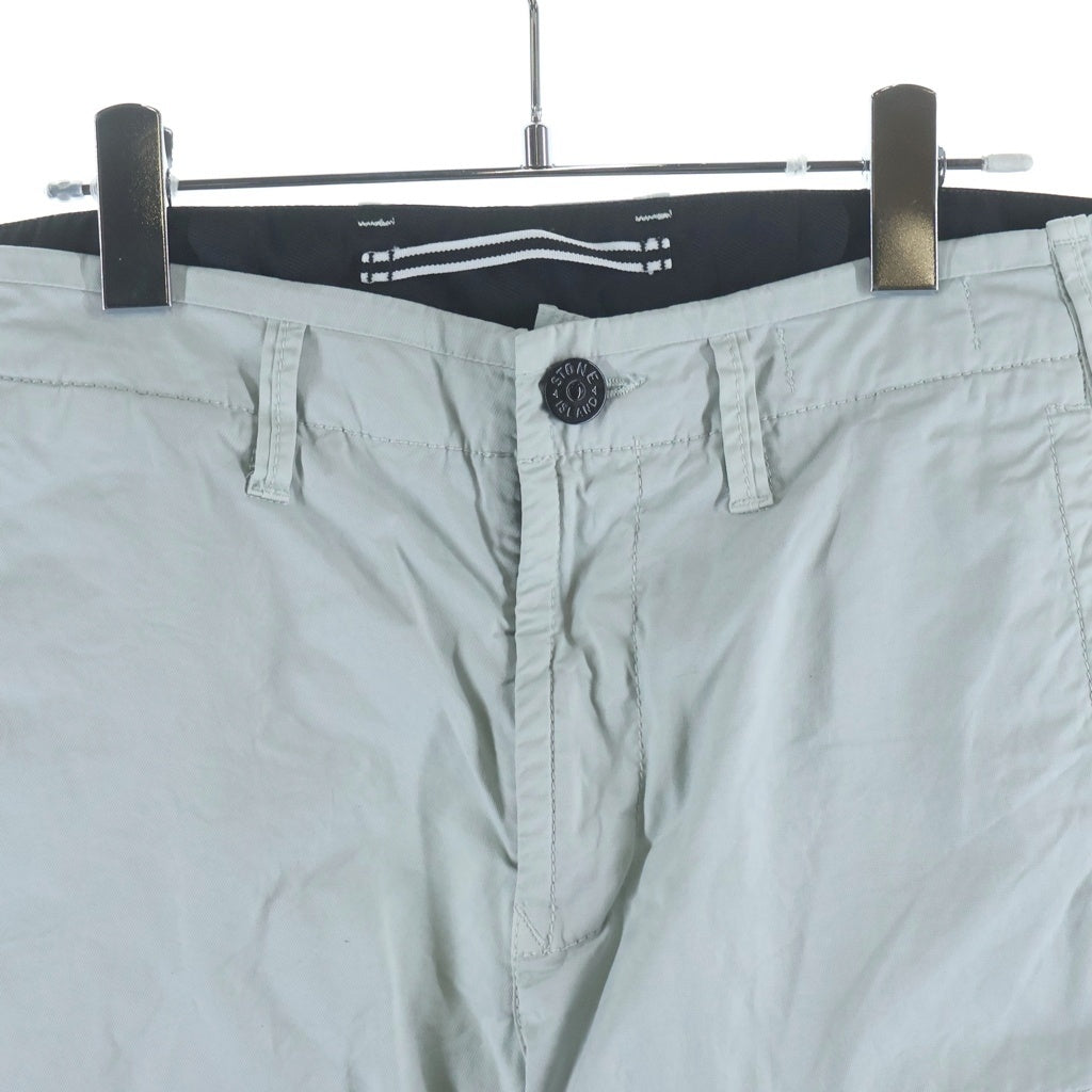 STONE ISLAND(ストーンアイランド) Single Pocket Gabardine Cargo Pant シングルポケット ギャバジン カーゴパンツ ライトグレー 771531410