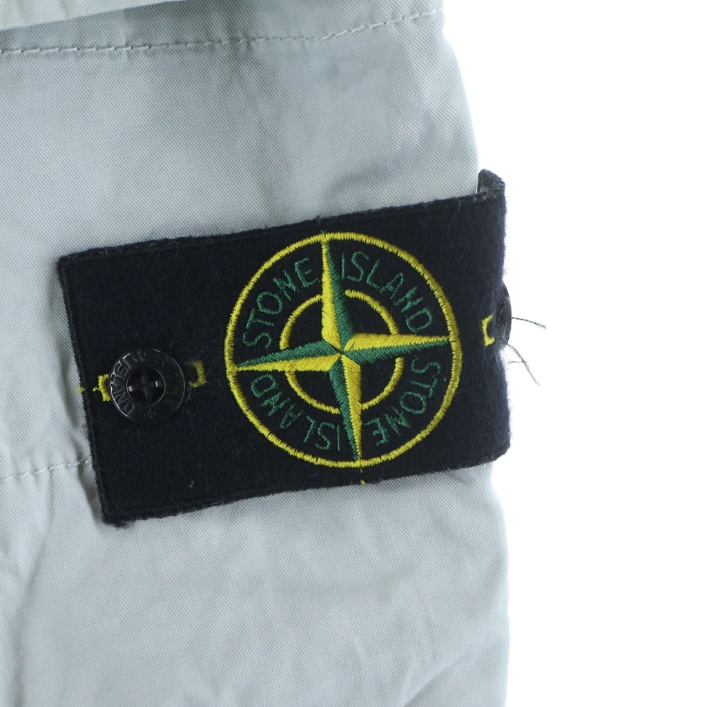 STONE ISLAND(ストーンアイランド) Single Pocket Gabardine Cargo Pant シングルポケット ギャバジン カーゴパンツ ライトグレー 771531410