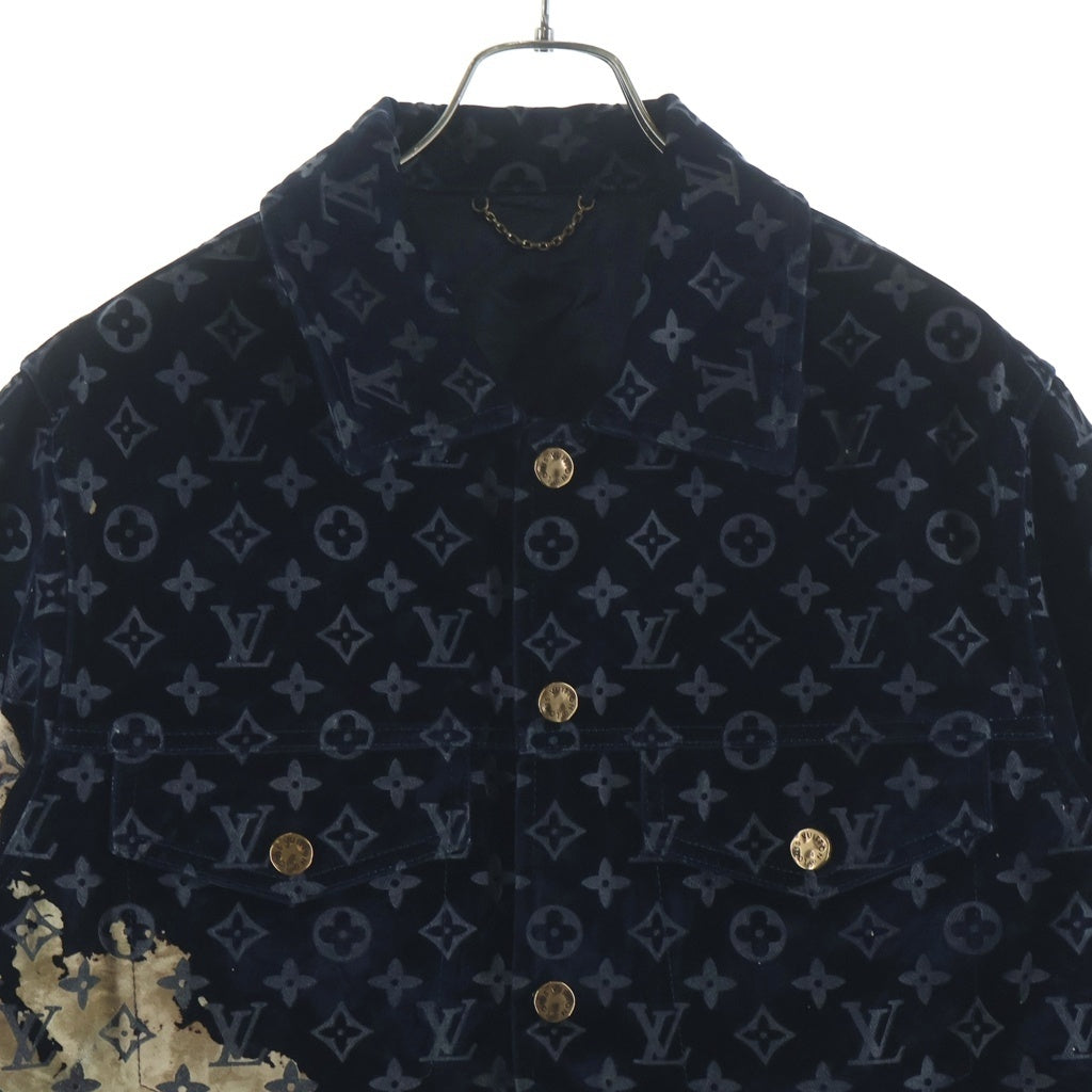 LOUIS VUITTON(ルイヴィトン) 24SS モノグラム ブリーチ デニムジャケット RM241M FRV HQA02W ネイビー