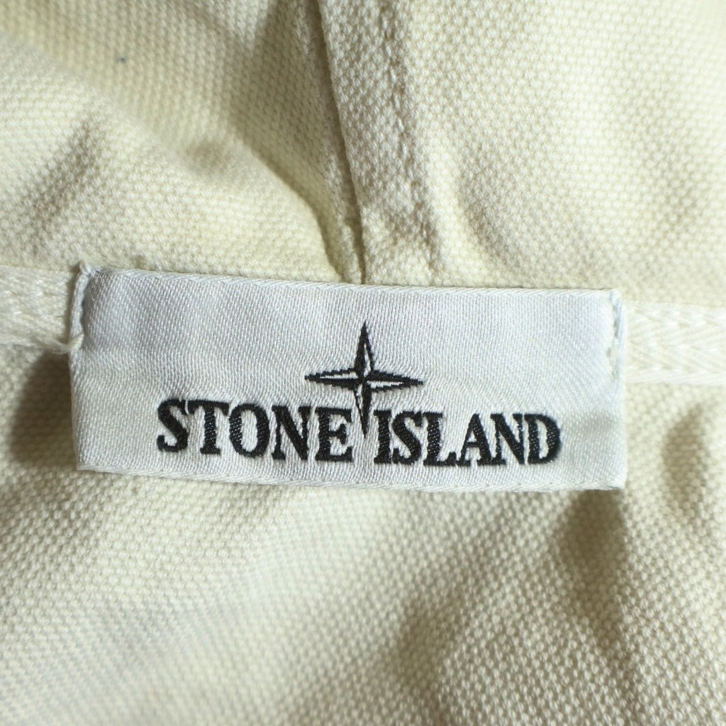 STONE ISLAND(ストーンアイランド) Organic Cotton Fleece ジップアップフーディー パーカー アイボリー K2S156100017S0184