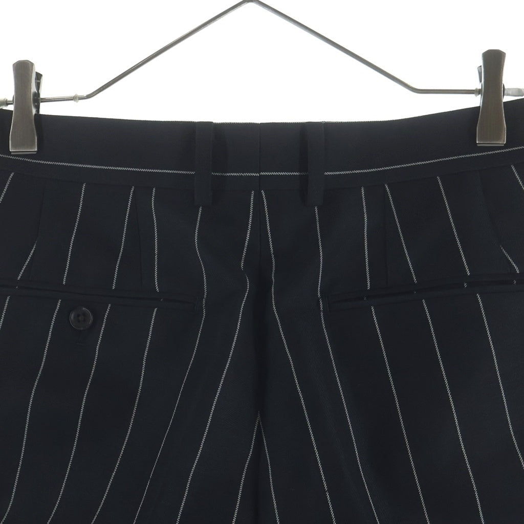 WACKO MARIA(ワコマリア) 24SS STRIPED DOUBLE PLEATED TROUSERS PANTS 24SS-WMP-TR2 ストライプ ダブルプリーツ トラウザーズパンツ ネイビー