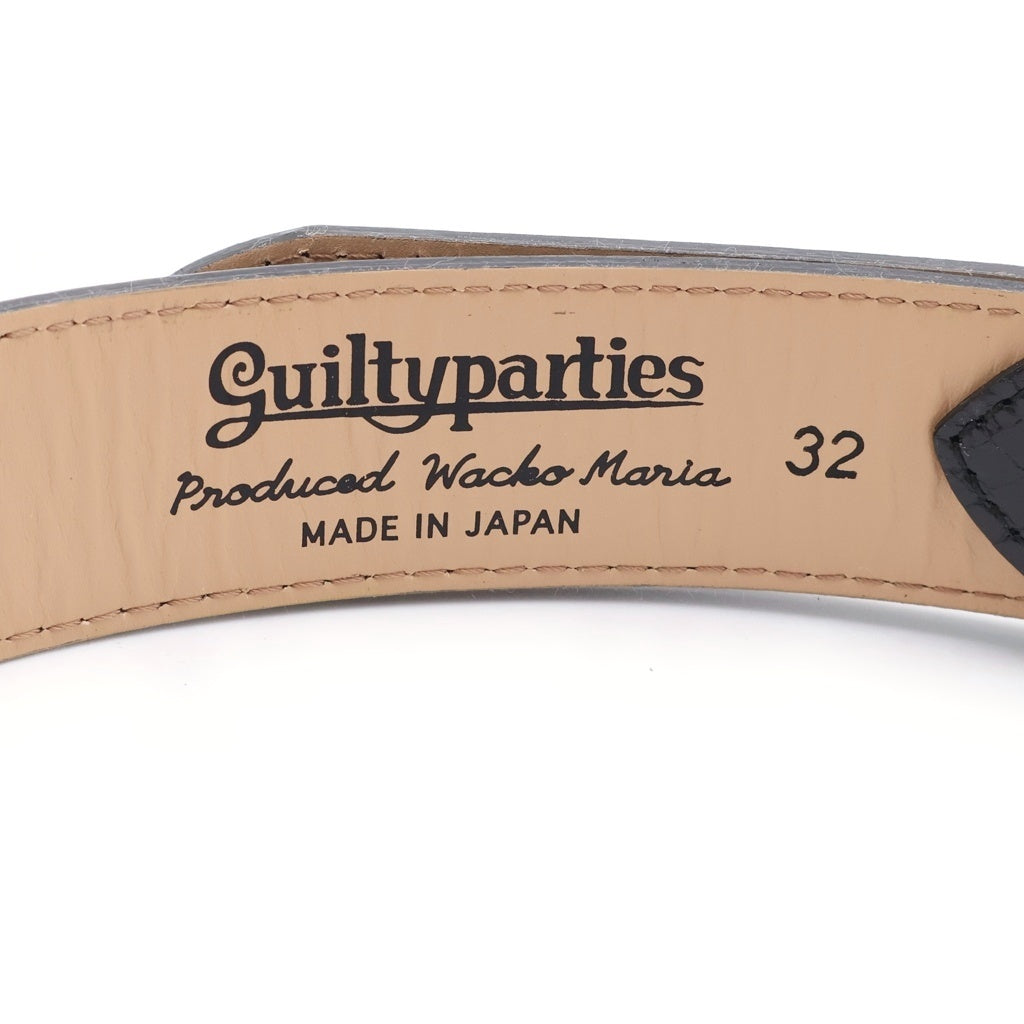 WACKO MARIA(ワコマリア) PYTHON LEATHER BELT パイソンレザーベルト ブラック