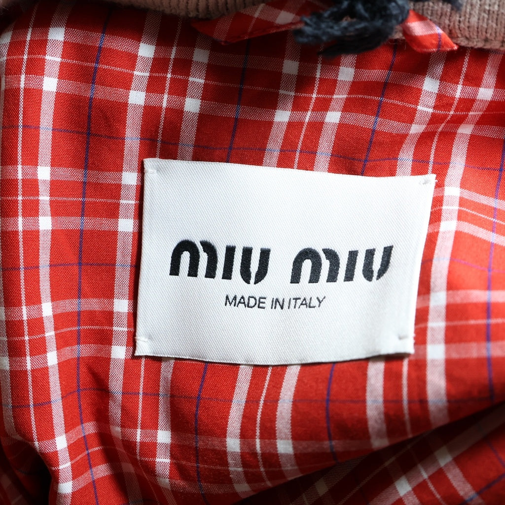 miumiu(ミュウミュウ) 25SS PANAMA COTTON JACKET パナマコットンジャケット ベージュ ML1267