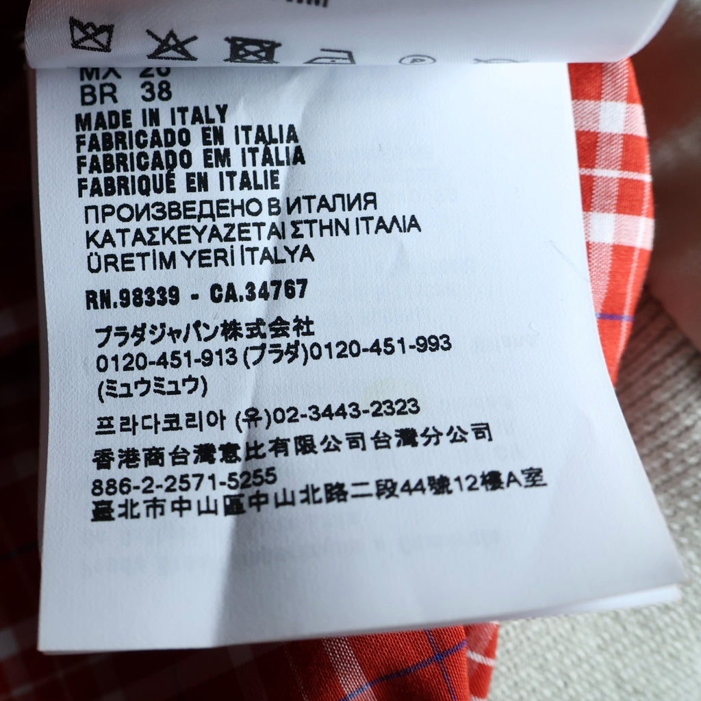 miumiu(ミュウミュウ) 25SS PANAMA COTTON JACKET パナマコットンジャケット ベージュ ML1267