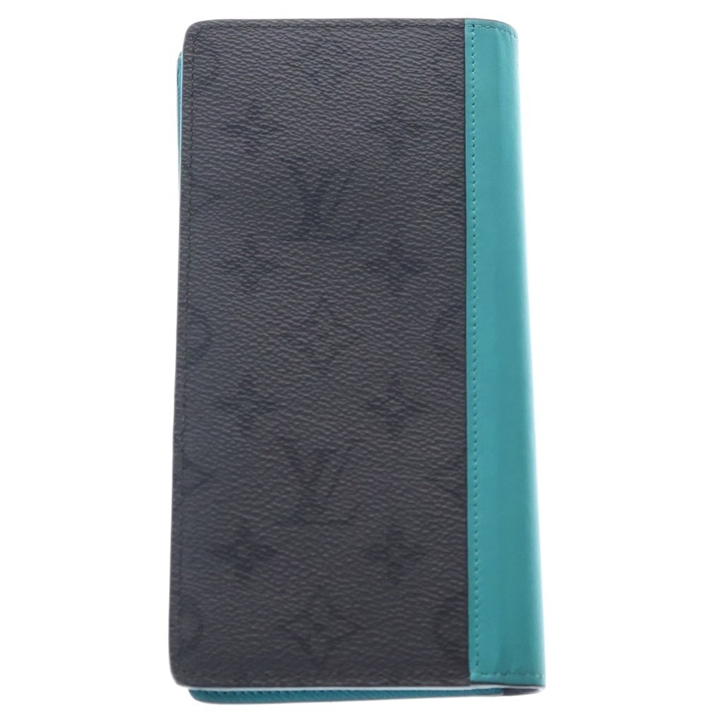 LOUIS VUITTON(ルイヴィトン) ポルトフォイユ ブラザ NM モノグラム エクリプス ウォレット 長財布 ターコイズ/グレー M11467 レディース