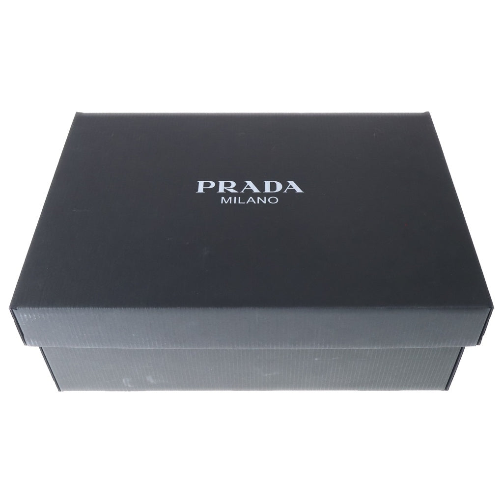 PRADA(プラダ) トライアングルロゴ レザースニーカー ブラック 2EG452