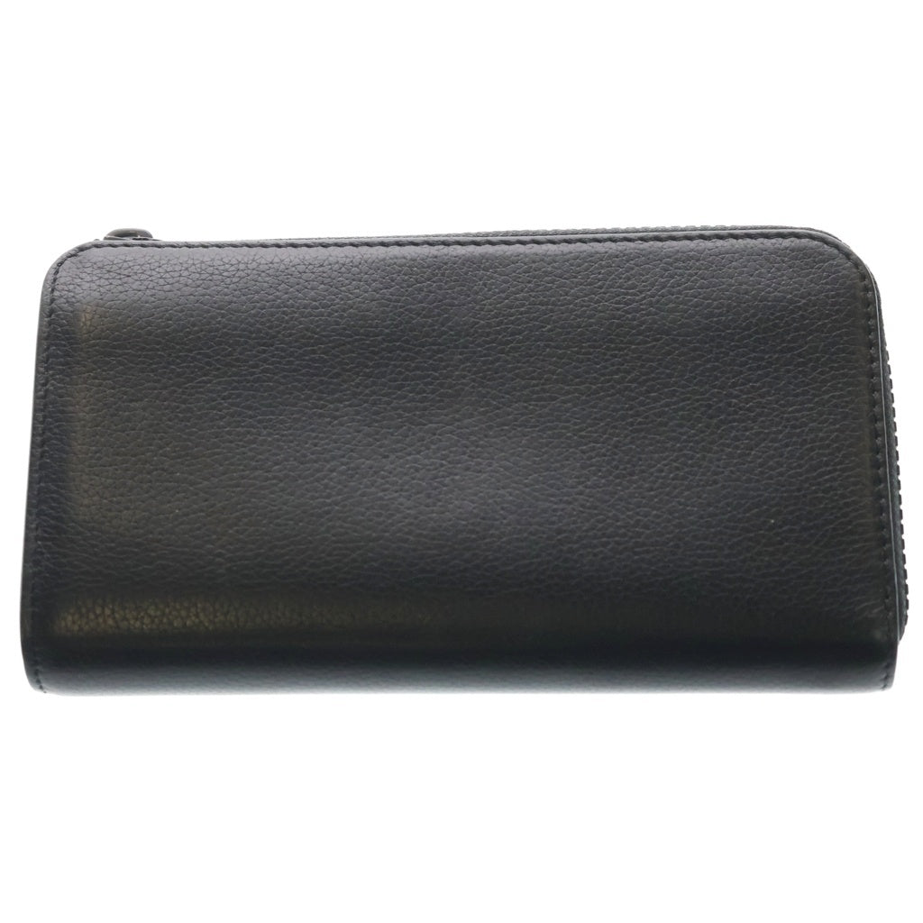 Maison Margiela(メゾンマルジェラ) ラウンドジップ L字ジップ 長財布 レザー ブラック S35UI0431 P0396