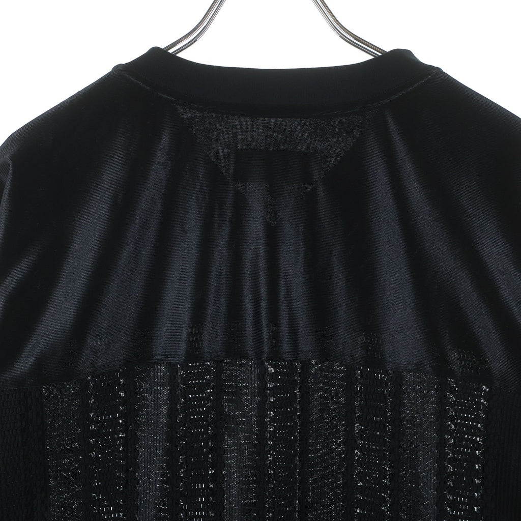 KITH(キス) Mesh Leon Jersey L/S Tee メッシュ ロングスリーブ 長袖Tシャツカットソー ブラック 24-070-060-0020-3-0