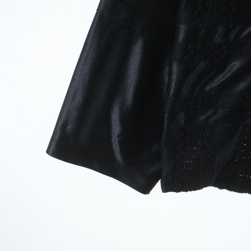 KITH(キス) Mesh Leon Jersey L/S Tee メッシュ ロングスリーブ 長袖Tシャツカットソー ブラック 24-070-060-0020-3-0