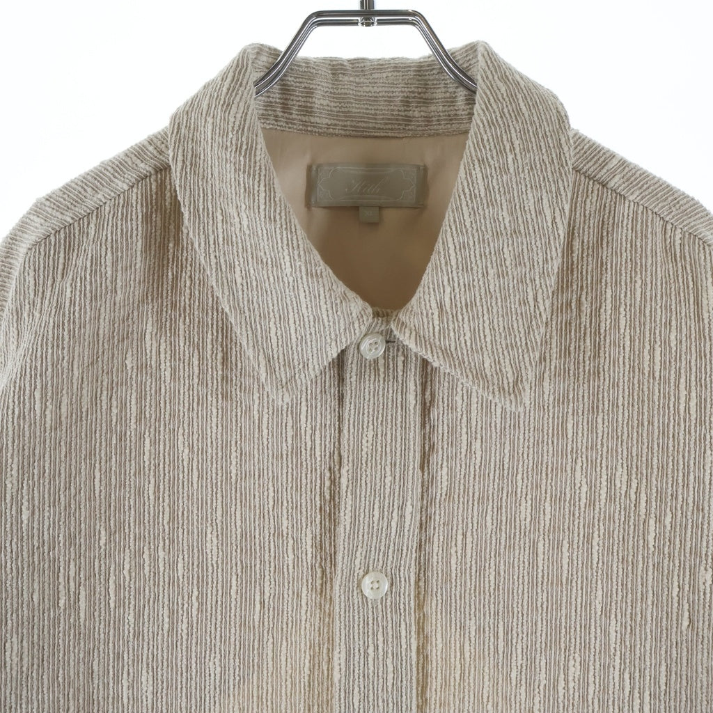 KITH(キス) ポリエステル コットン 長袖シャツジャケット アイボリー 24-050-060-0008-1-0