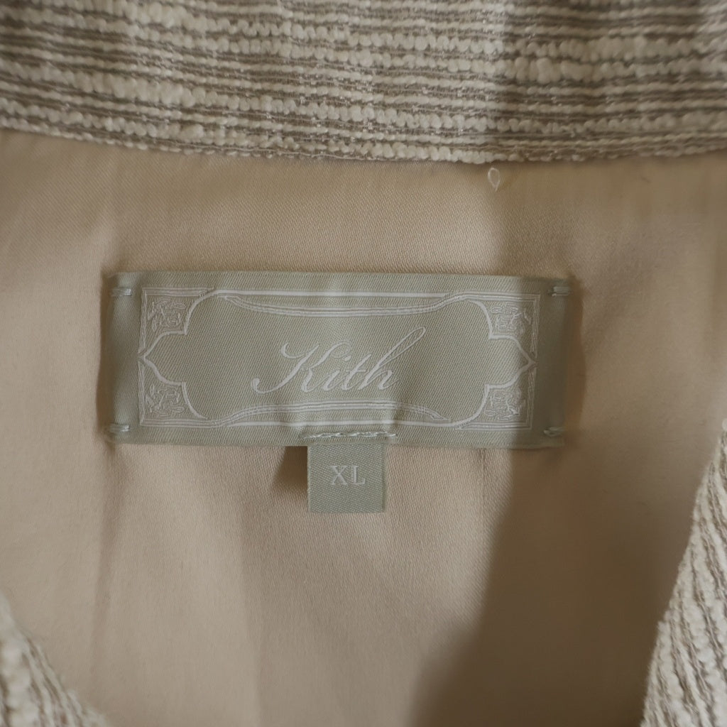 KITH(キス) ポリエステル コットン 長袖シャツジャケット アイボリー 24-050-060-0008-1-0