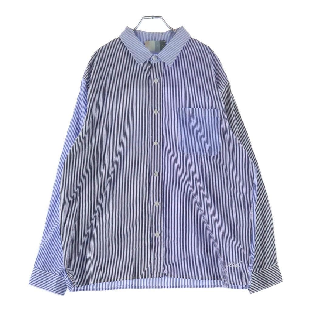 KITH(キス) コットン ストライプ 長袖シャツ ブルー23-050-060-0008-1