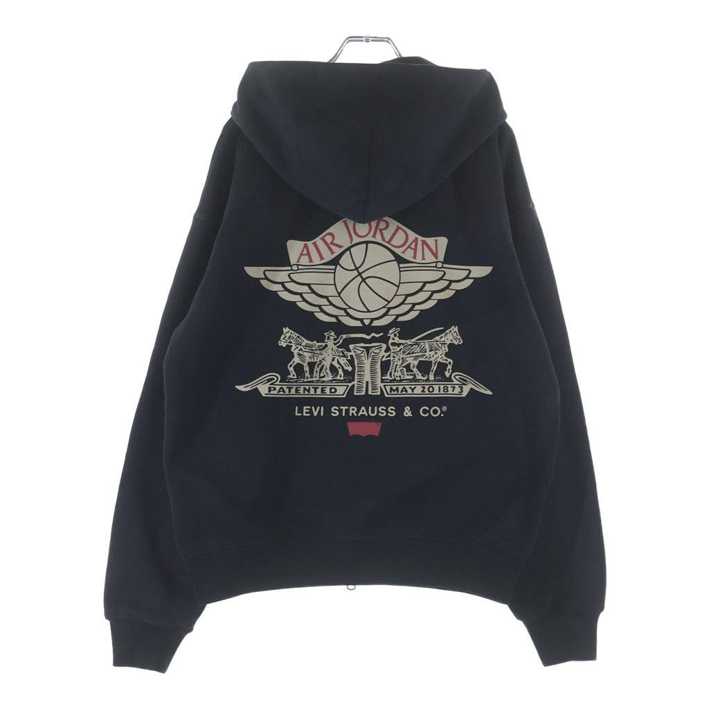 NIKE(ナイキ) ×LEVI'S Heavyweight Fleece Zip Hoodie ジップアップフーディー プルオーバーパーカー ブラック IM6734-010